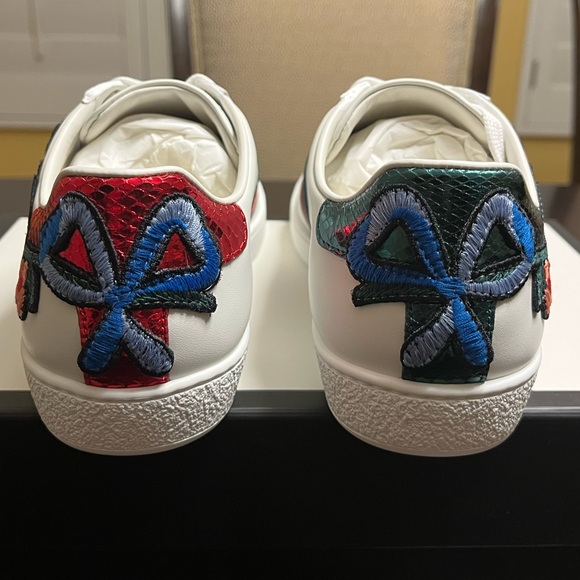 New Gucci Ace Embroidered Floral Sneaker Shoes Size 38.5 / US 8.5 - Picture 9 of 16